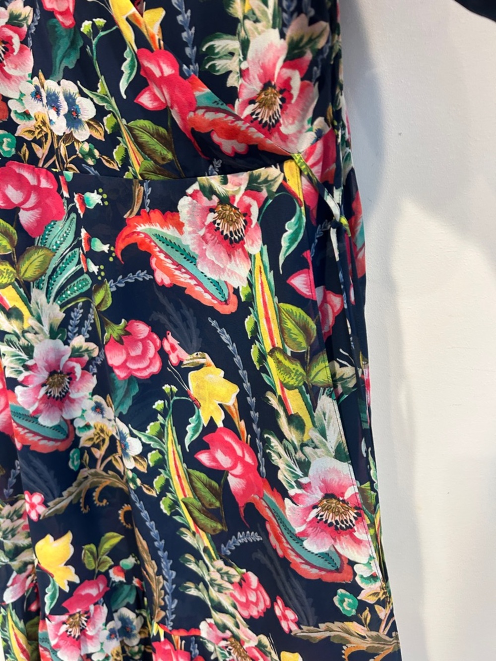 Soft Surroundings Samantha Navy Floral Maxi Wrap Dress plus size - Picture 4 of 8
